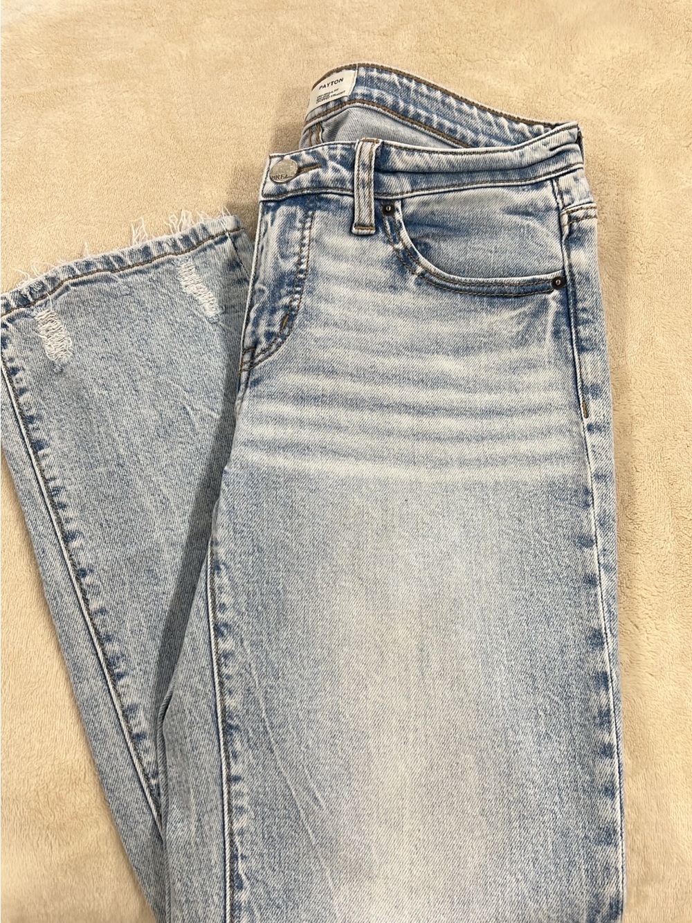 BKE Women's High-Rise Light Blue Straight Jeans